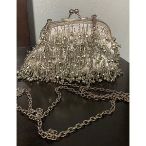 Silver and Gray Flapper Purse